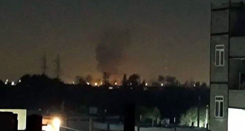 Iranian military base after Israeli airstrike interception in Ilam and Khuzestan provinces.