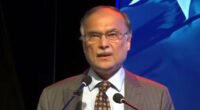 Minister Ahsan Iqbal addressing the USAID event on Pakistan-US partnership in Islamabad